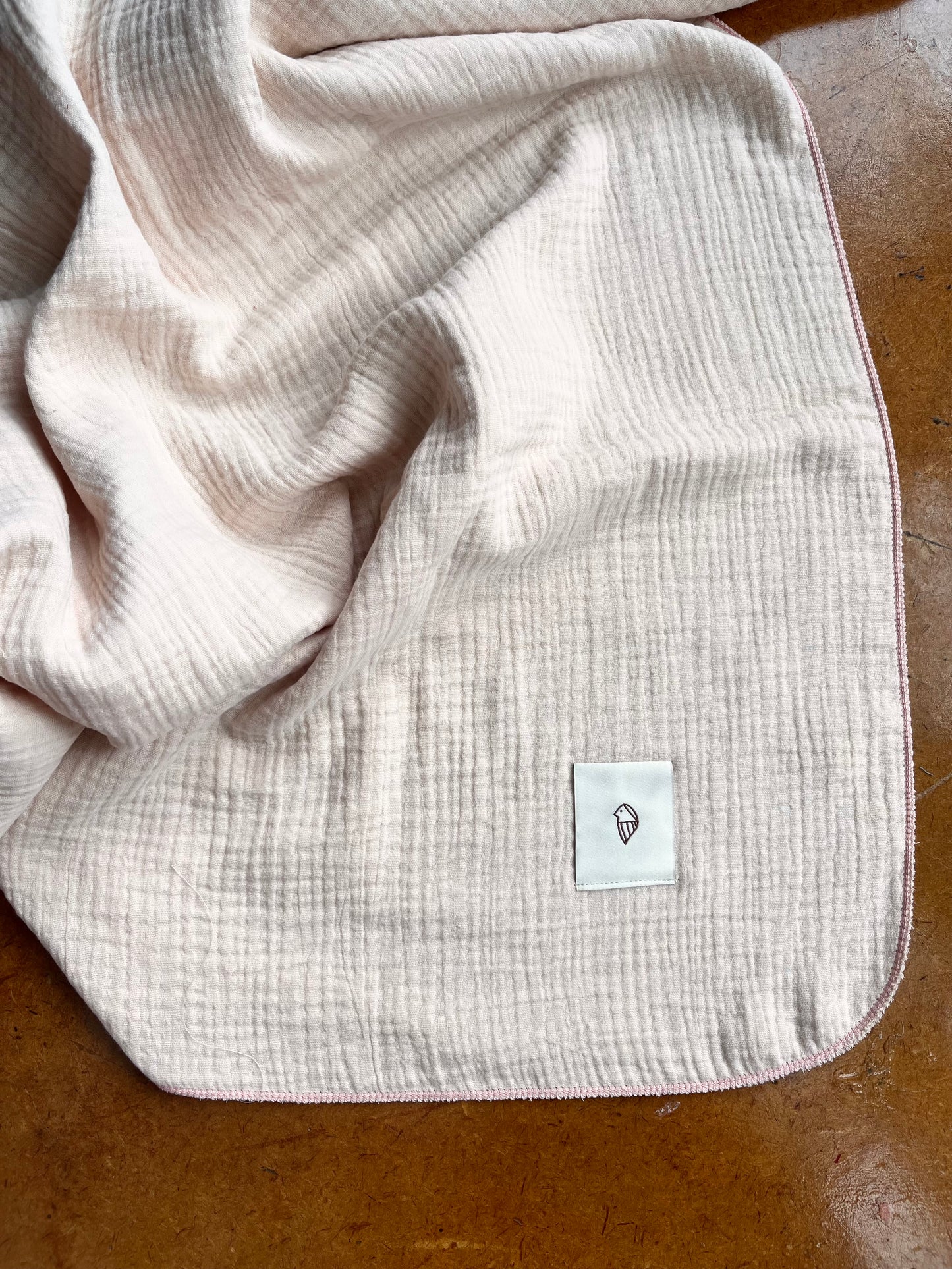 Babyfilt ljus peach